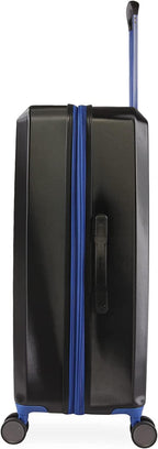 Wave Hardside Spinner Luggage, Black/Blue, Check in