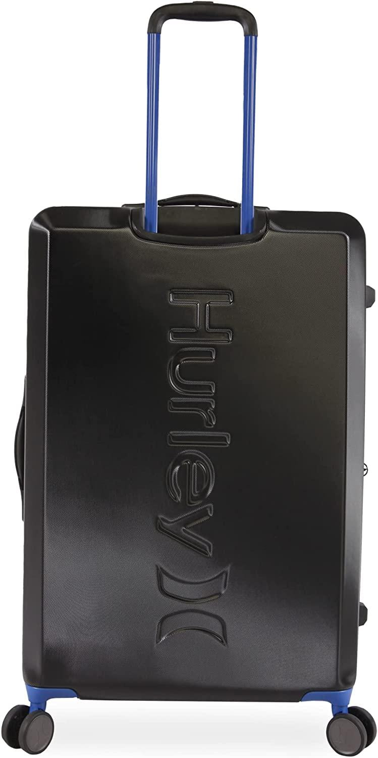 Wave Hardside Spinner Luggage, Black/Blue, Check in