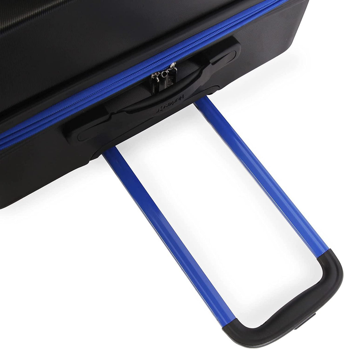 Wave Hardside Spinner Luggage, Black/Blue, Check in