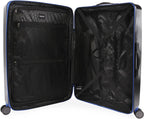 Wave Hardside Spinner Luggage, Black/Blue, Check in