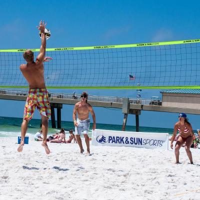 Tournament Flex 1000 Family Outdoor Volleyball Net Set, Green