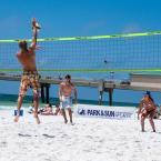 Tournament Flex 1000 Family Outdoor Volleyball Net Set, Green
