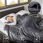 Beautyrest Reversible Microlight to Sherpa Electric Blanket, Auto Shut Off, Virtually Zero EMF, Multi Heat Setting, UL Certified, Machine Washable, Grey (90 inx100 in)