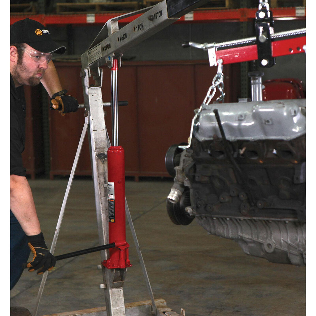 Strongway 8-Ton Long Ram Hydraulic Jack - Single Piston, Flat Base