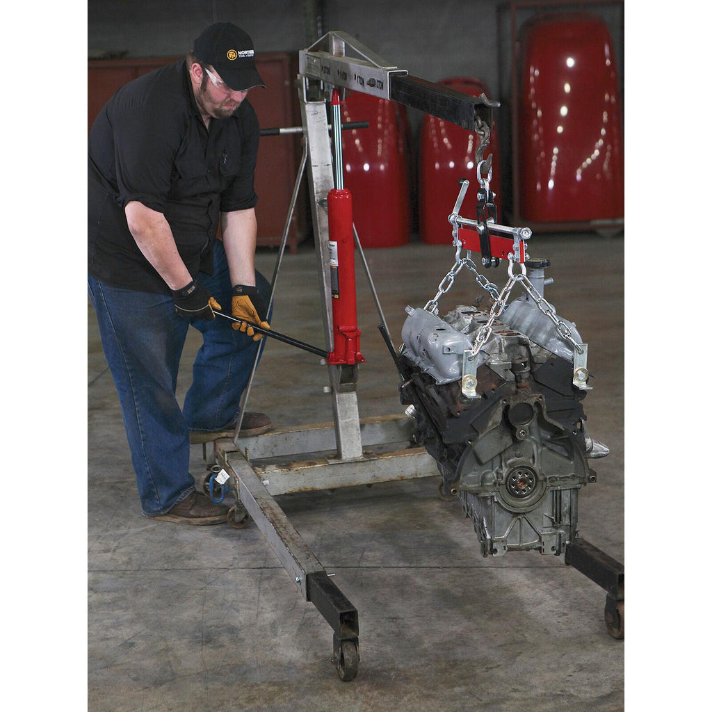 Strongway 8-Ton Long Ram Hydraulic Jack - Single Piston, Flat Base
