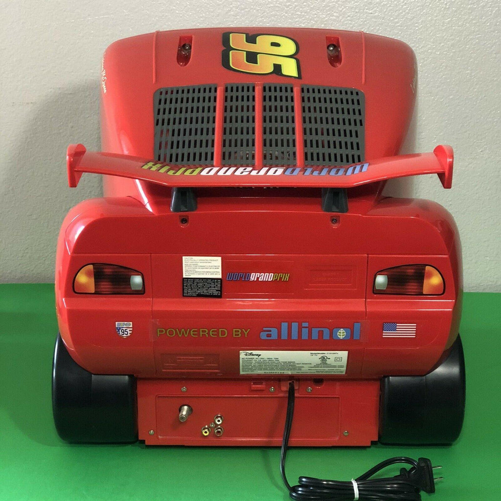 disney cars pixar 13'' tv lightning mcqueen world grand prix w/remote c1312atv