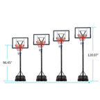 Basketball Hoop Outdoor Portable Basketball Goals, Adjustable Height 7ft - 10ft for Adults &amp; Teenagers