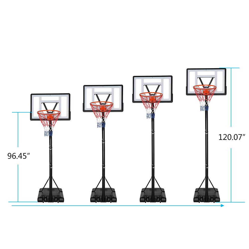 Basketball Hoop Outdoor Portable Basketball Goals, Adjustable Height 7ft - 10ft for Adults &amp; Teenagers
