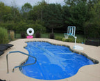 sun2solar 1600 series blue solar blanket for oval swimming pools w/ grommet kit