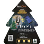 Fraser Hill Farm Multi-color Prelit LED Green Hinged Carmel Pine Slim Artificial Christmas Tree, with String Lighting 9'