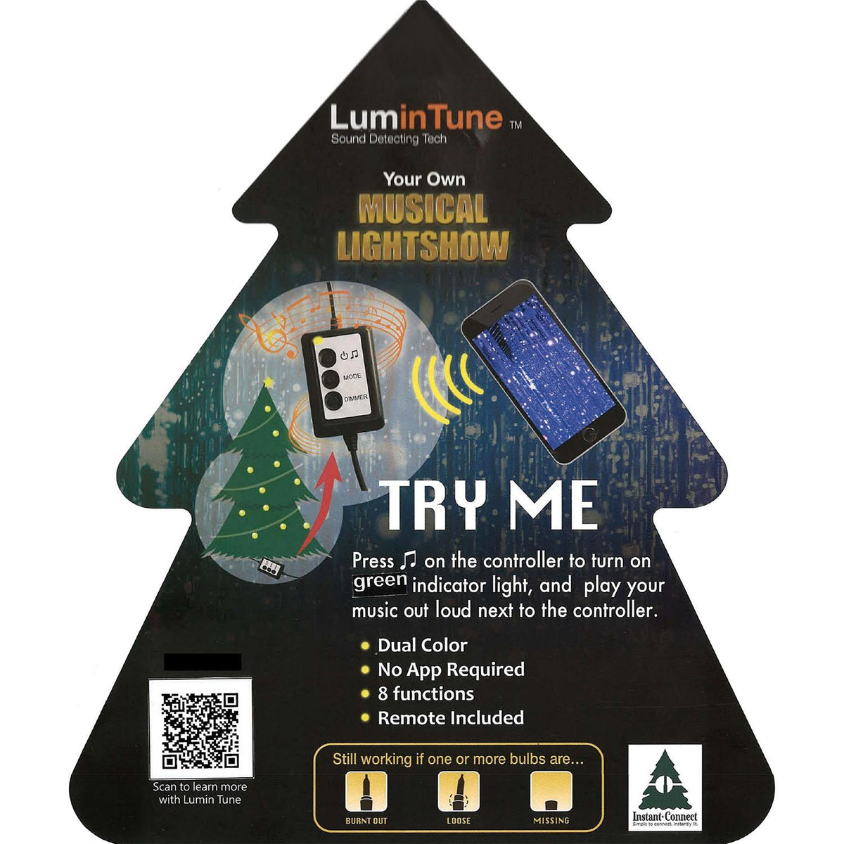 Fraser Hill Farm Multi-color Prelit LED Green Hinged Carmel Pine Slim Artificial Christmas Tree, with String Lighting 9'