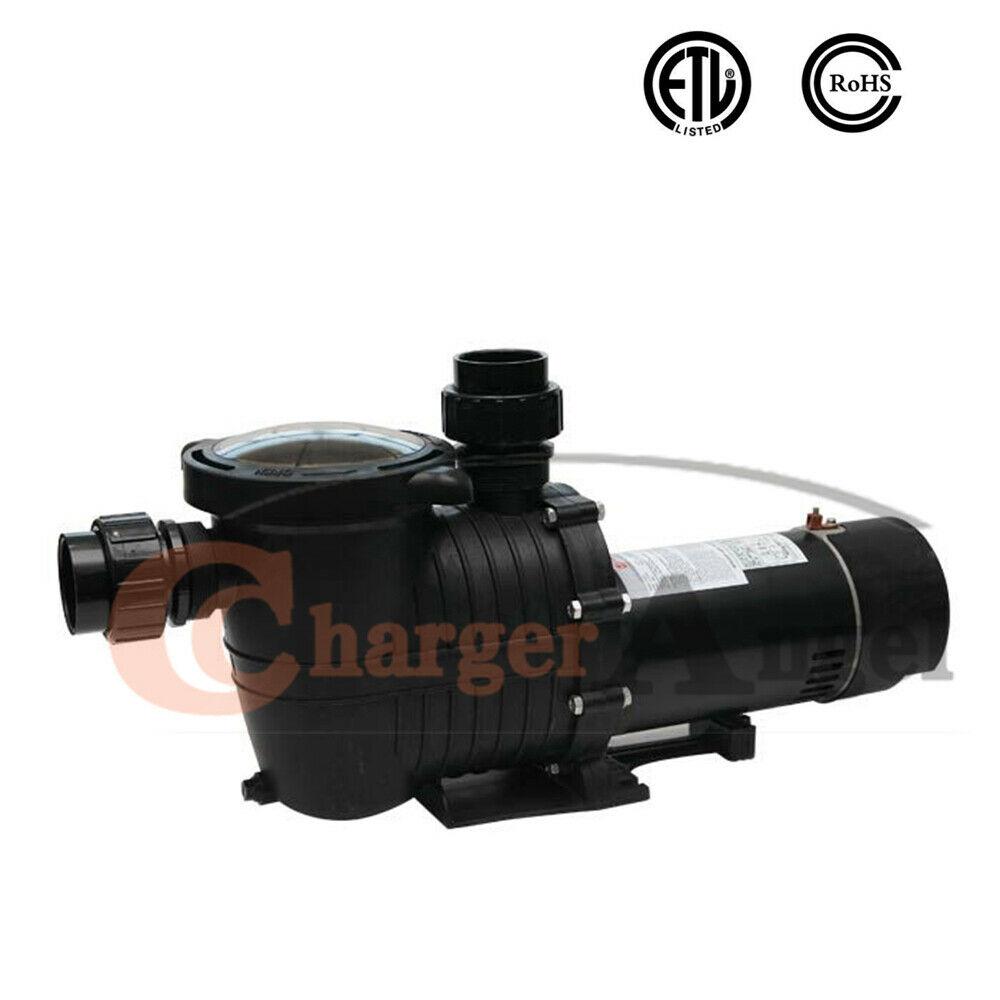 2-speed 1.5/2hp high-flo inground swimming pool pump strainer energy saving 230v