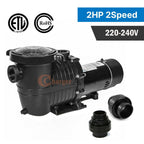 2-speed 1.5/2hp high-flo inground swimming pool pump strainer energy saving 230v