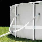 26731EH 18ft x 48in Outdoor Prism Frame Above Ground Swimming Pool Set with Cover, Ladder, Filter Pump, and 6 Replacement