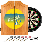 20.5 in. Indiana Pacers Hardwood Classics NBA Wood Dart Cabinet Set