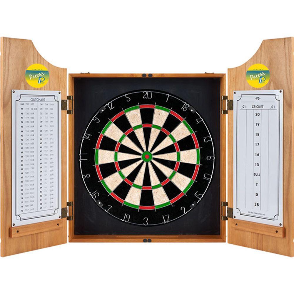 20.5 in. Indiana Pacers Hardwood Classics NBA Wood Dart Cabinet Set
