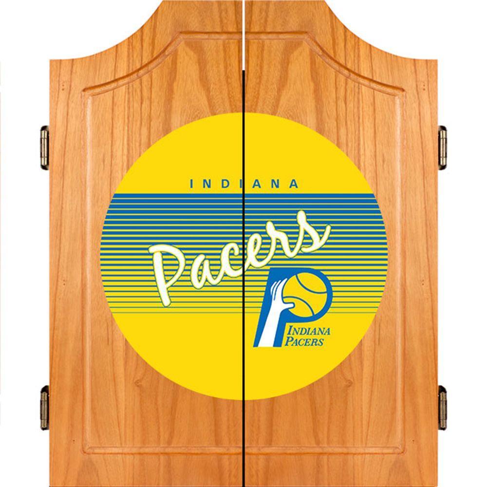 20.5 in. Indiana Pacers Hardwood Classics NBA Wood Dart Cabinet Set