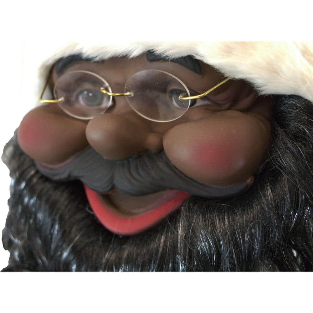 36 in. Christmas African American Santa Claus with Prelit Christmas Tree, Music, Lights and Motion