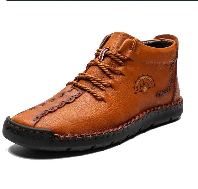 Autumn Winter Men's Big Size Leather Boots