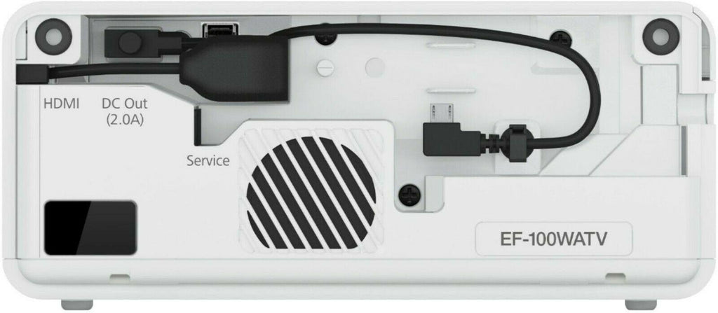 epson ef-100 mini-laser streaming projector with android tv smart - white