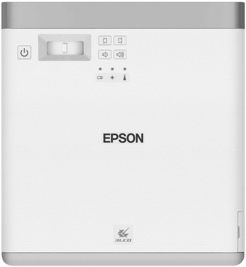 epson ef-100 mini-laser streaming projector with android tv smart - white