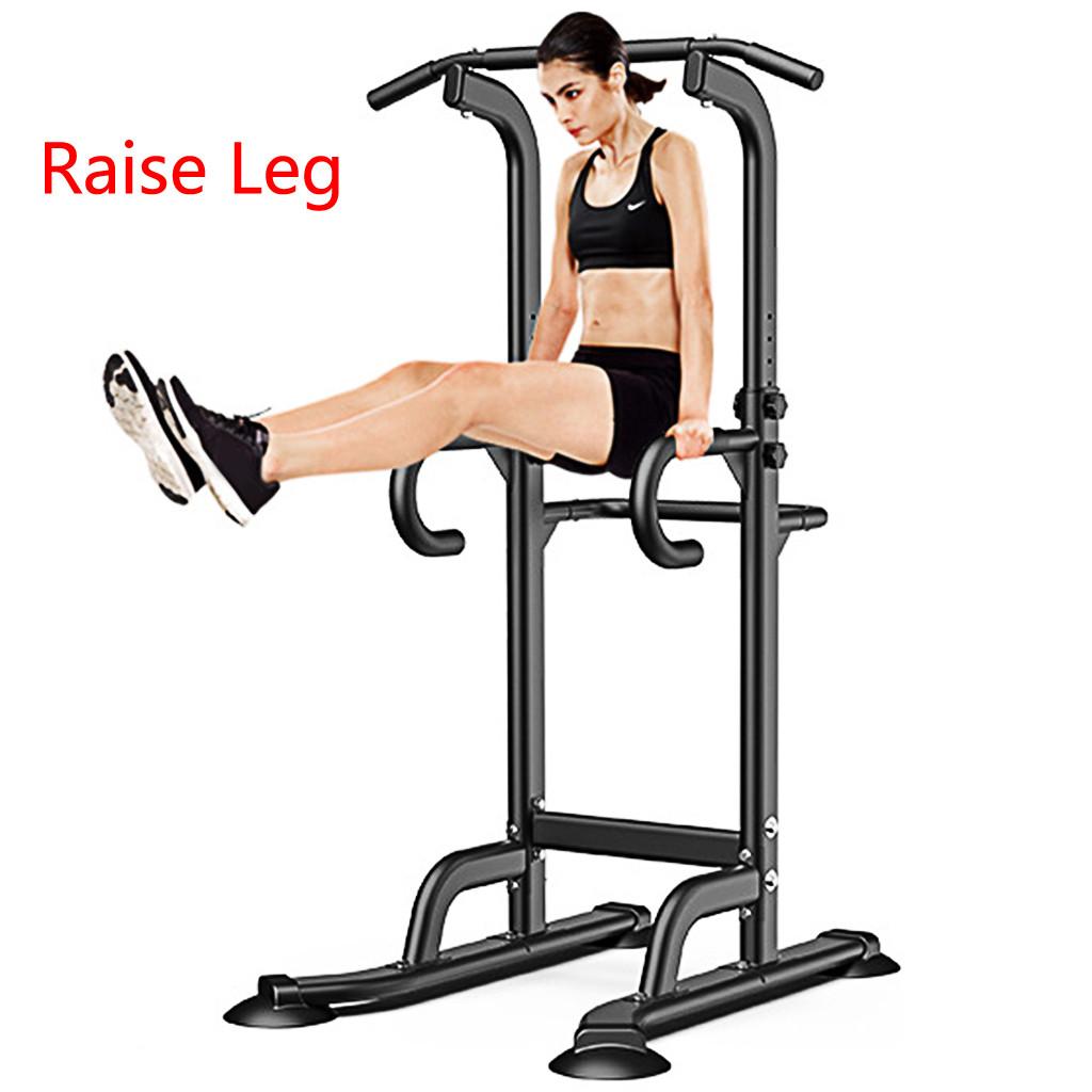 Dip Station Power Tower Pull Up Bar Strength Training Workout Equipment Home Gym