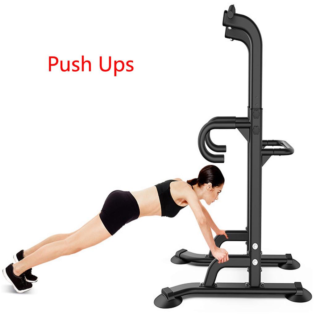 Dip Station Power Tower Pull Up Bar Strength Training Workout Equipment Home Gym