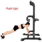 Dip Station Power Tower Pull Up Bar Strength Training Workout Equipment Home Gym