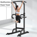 Dip Station Power Tower Pull Up Bar Strength Training Workout Equipment Home Gym