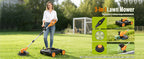 18.9" Cordless Lawn Mower, String Trimmer &amp; Wheeled Edger 3-in-1 Combo, Brushless 2 * 4.0Ah Batteries, 3 Blades, Adjustable Height &amp; Angle Electric Weed Eater and Lawnmower