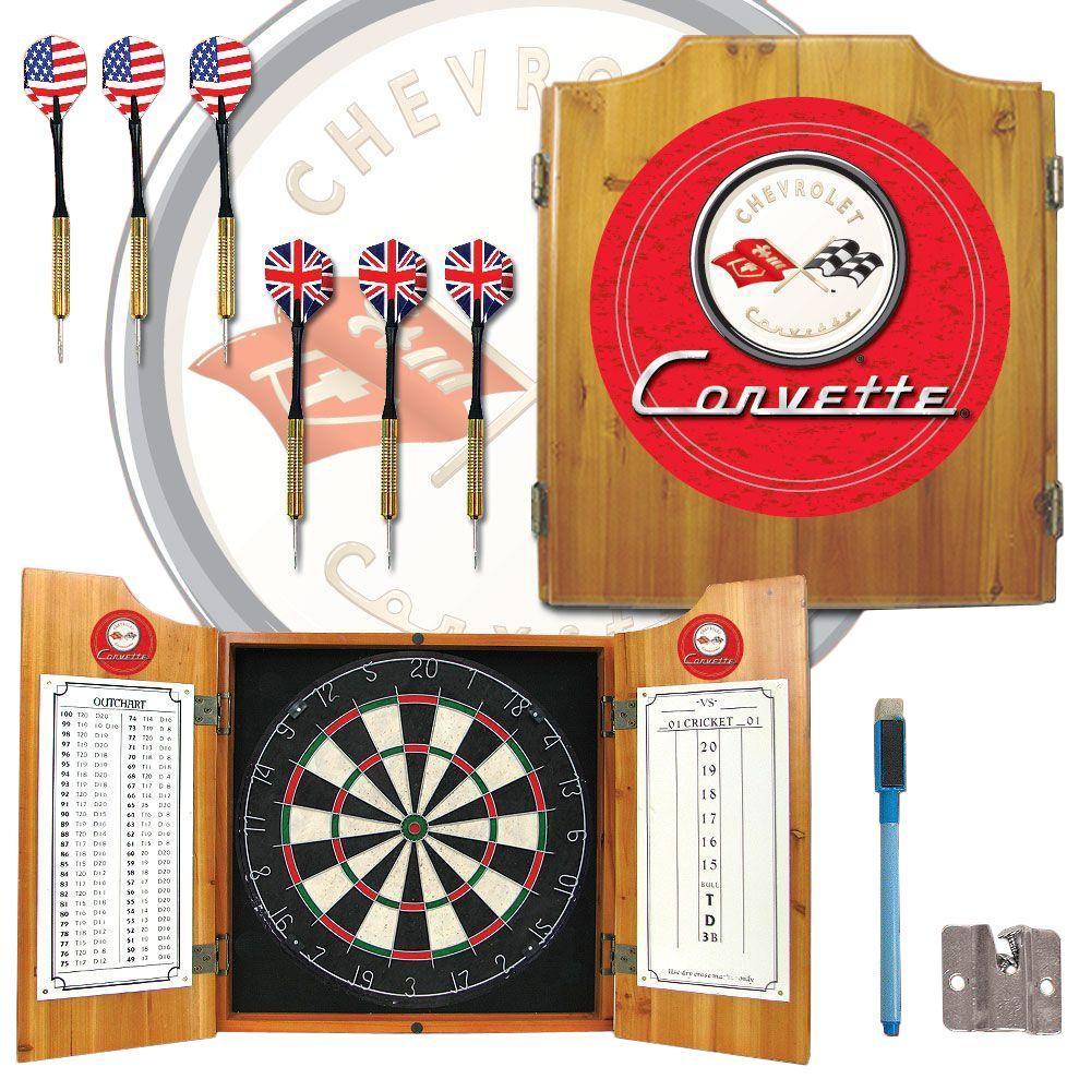 Corvette C1 Wood Finish Dart Cabinet Set