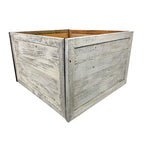 Farmhouse 22.5 in. W x 14.5 in. H, 30 in. Dia, White Wash Decorative Christmas Tree Box Collar