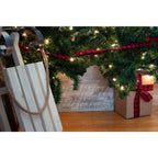 Farmhouse 22.5 in. W x 14.5 in. H, 30 in. Dia, White Wash Decorative Christmas Tree Box Collar