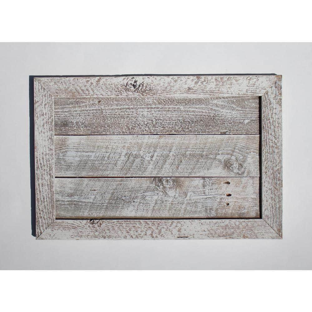 Farmhouse 22.5 in. W x 14.5 in. H, 30 in. Dia, White Wash Decorative Christmas Tree Box Collar