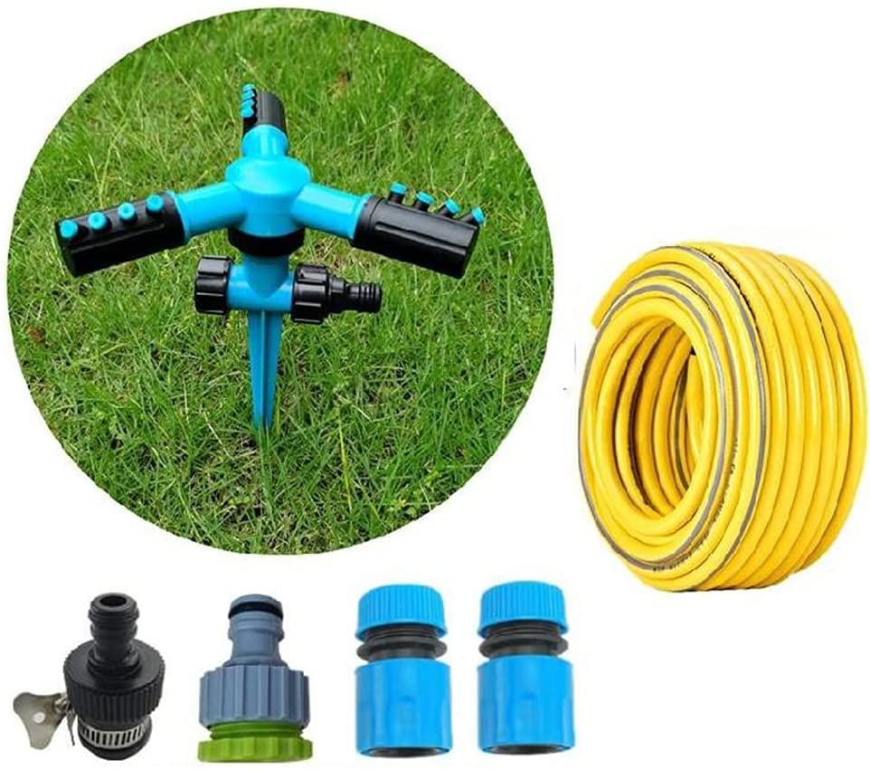 XIN XIN Gardening Watering System Sprinkler Garden Sprinkler 360 Degree Automatic Rotating Sprinkler for Lawn Hose Sprinkler Used for Watering Lawns, Plants, Flowers, Vegetables, Etc