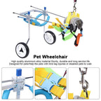 Pet Wheelchair Double Wheel Pet Assisted Walk Car Aluminium Alloy Disabled Dog Wheelchair XS Size Widen Pet Hind Leg Reha Assisted Walk Wheelchair