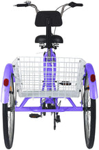 Naudacaa Adult Trike Bike, Adult Tricycle 7 Speed, 20/24 / 26 inch Three Wheel Bikes for Adults,Women, Men,Seniors, Cargo Trike with Shopping Basket,Pedal Cycling Bike for Outdoor Sports Shopping