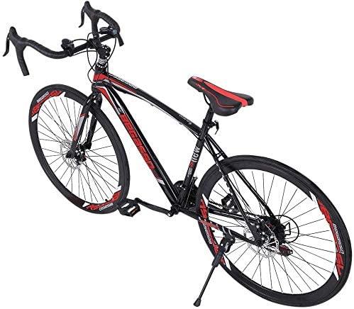 Aluminum Road Bike, Carbon Fork Road Bike 21 Speed Disc Brakes, 700c, Red Shipping from USA