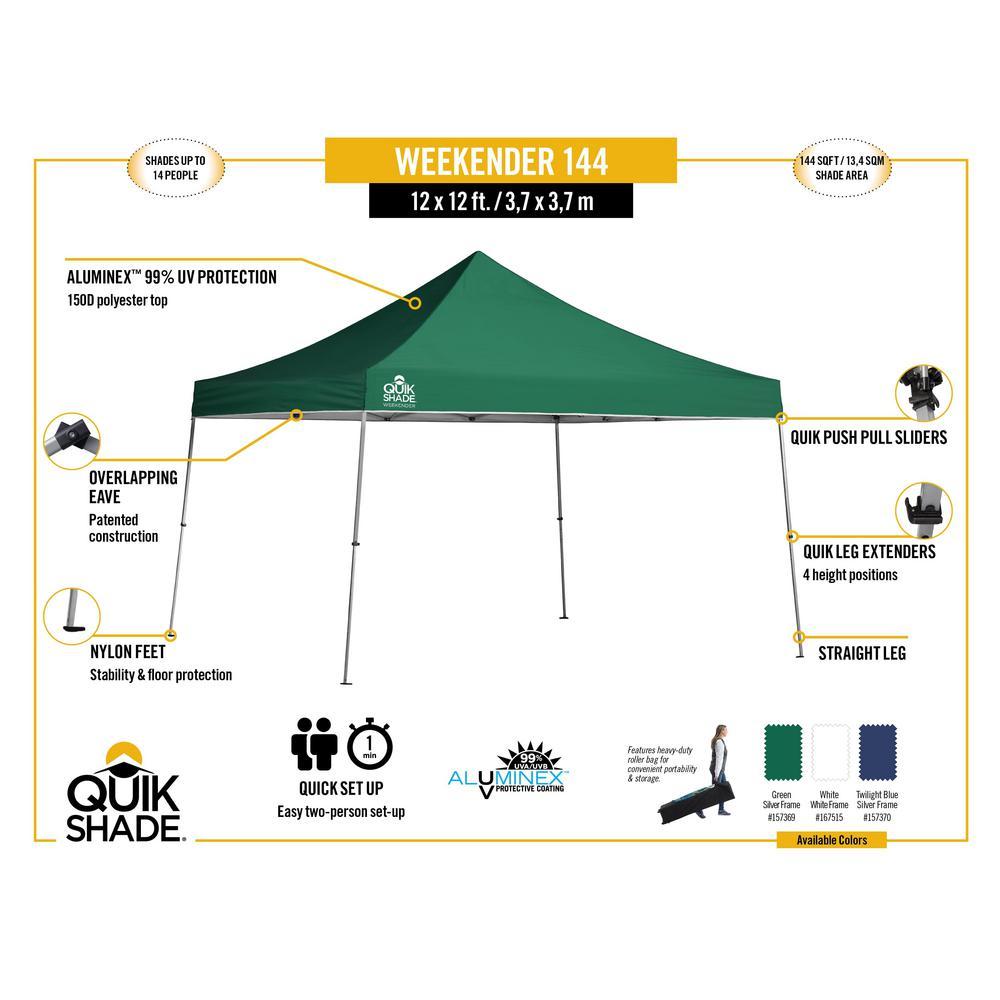 Weekender Elite 12 ft. x 12 ft. Instant Canopy in Green