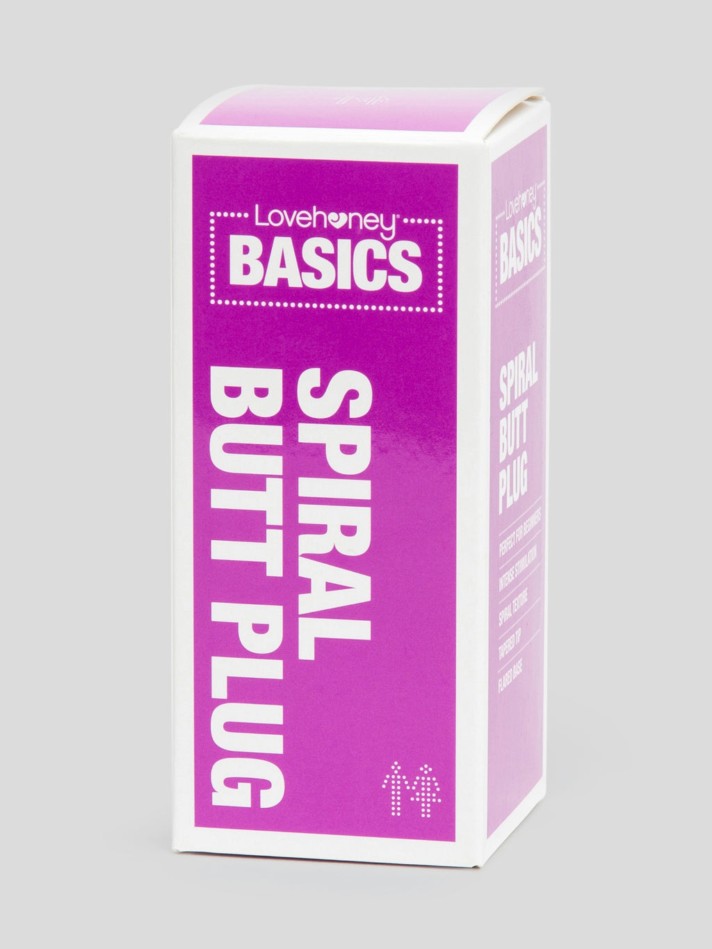 BASICS Spiral Butt Plug 4 Inch, Purple