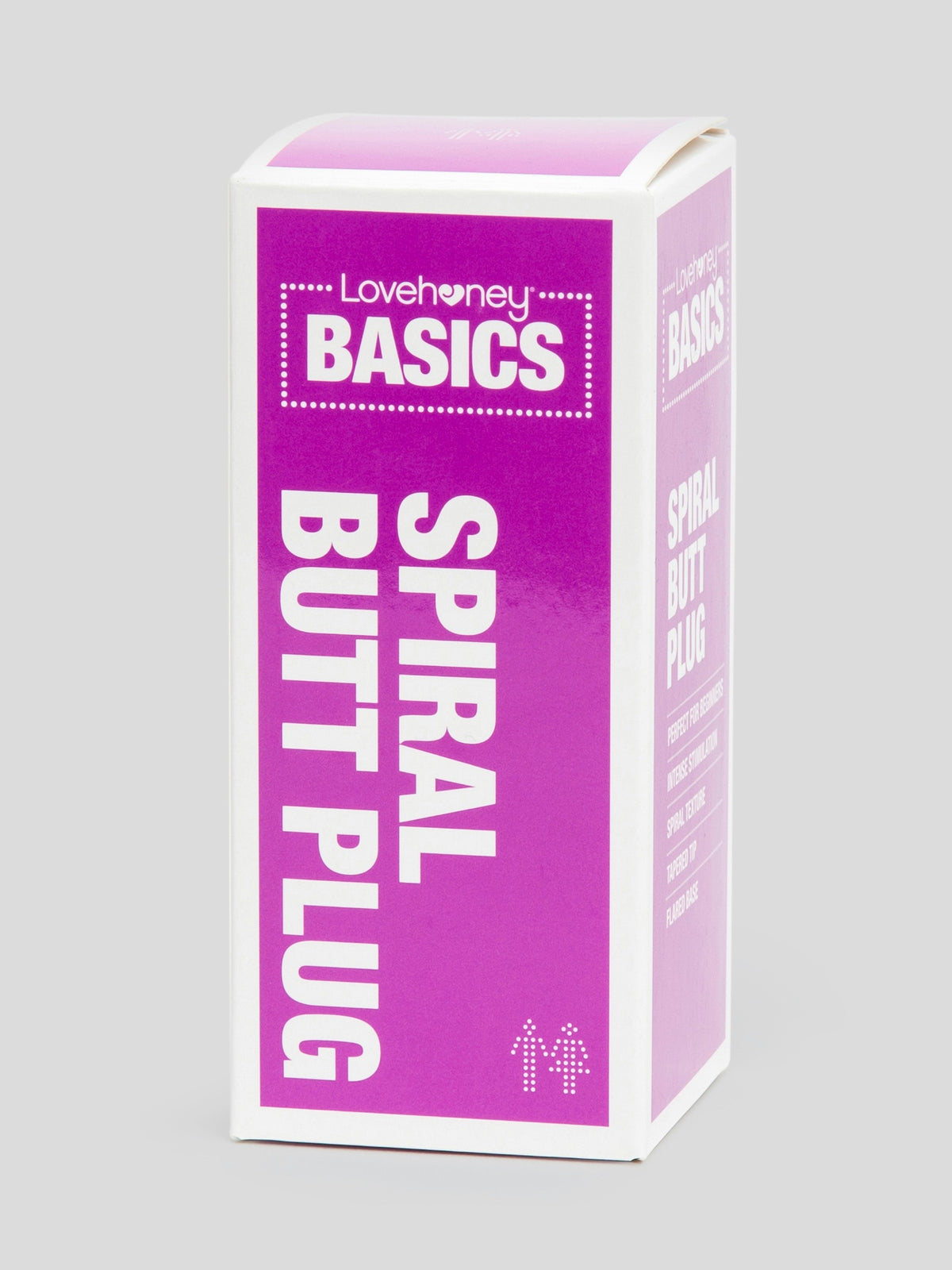 BASICS Spiral Butt Plug 4 Inch, Purple