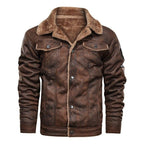 New Fashion Stand Collar Mens Leather Jackets