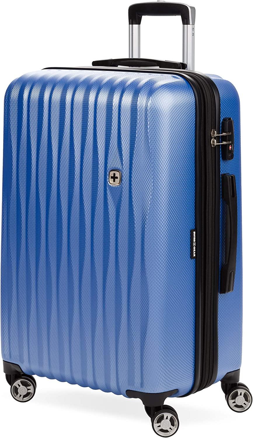 7272 Energie Expandable Hard-Sided Luggage With Spinner Wheels &amp; TSA Lock, Periwinkle Blue, 24”