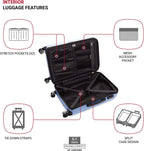 7272 Energie Expandable Hard-Sided Luggage With Spinner Wheels &amp; TSA Lock, Periwinkle Blue, 24”