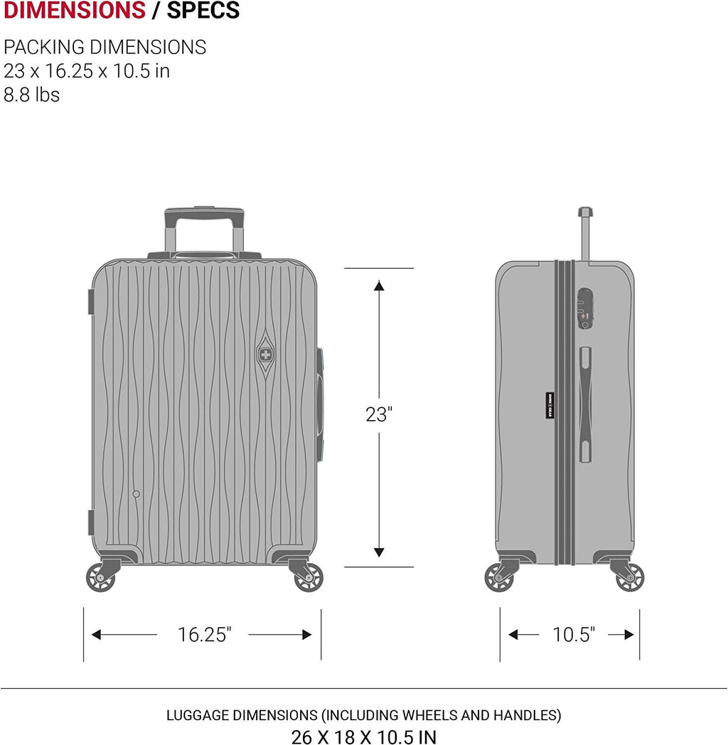 7272 Energie Expandable Hard-Sided Luggage With Spinner Wheels &amp; TSA Lock, Periwinkle Blue, 24”