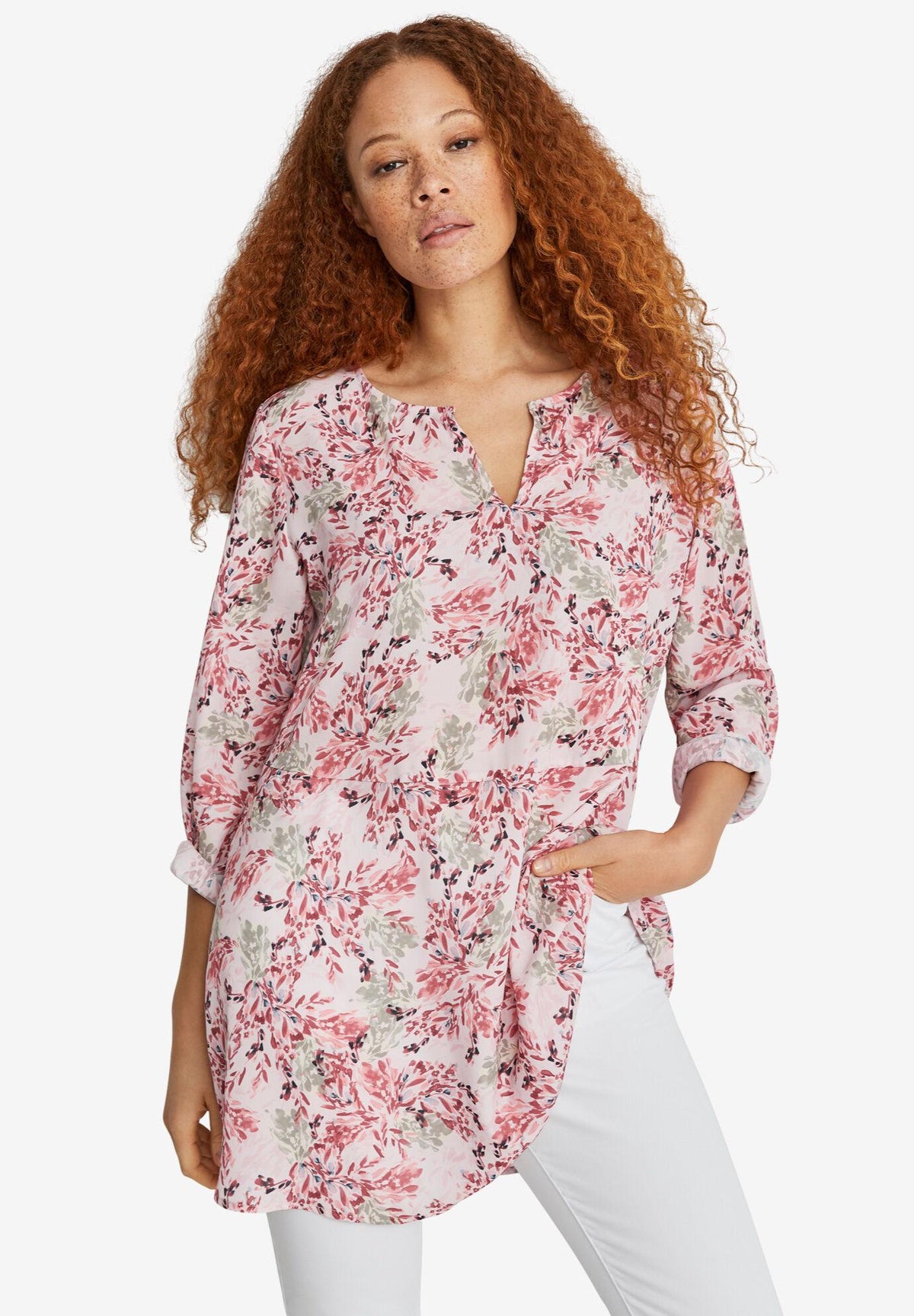 keyhole neckline tunic