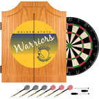 20.5 in. Golden State Warrior Hardwood Classics NBA Wood Dart Cabinet Set