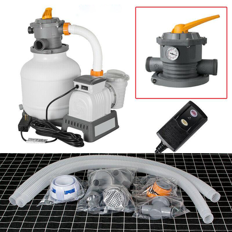bestway 2200gallon swimming pool  sand filter pump system cleaner 58500e