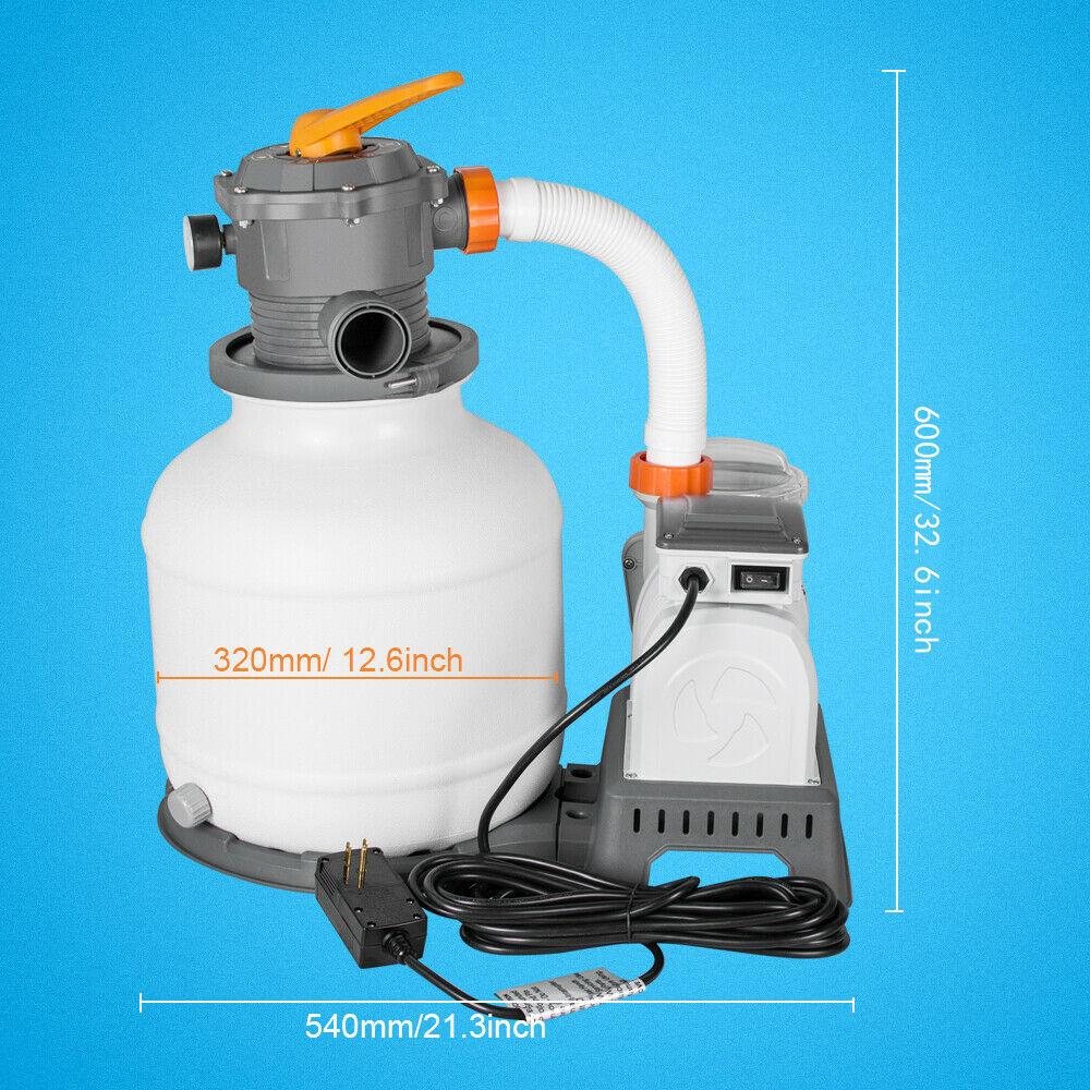 bestway 2200gallon swimming pool  sand filter pump system cleaner 58500e