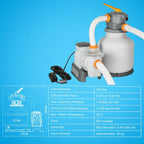bestway 2200gallon swimming pool  sand filter pump system cleaner 58500e